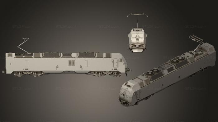 Автомобили и транспорт (Локомотивный поезд, CARS_0228) 3D модель для ЧПУ станка